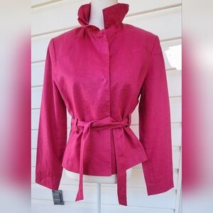 Bold Pink CA Or C & C California Linen Blazer/Jacket! Excellent!!!